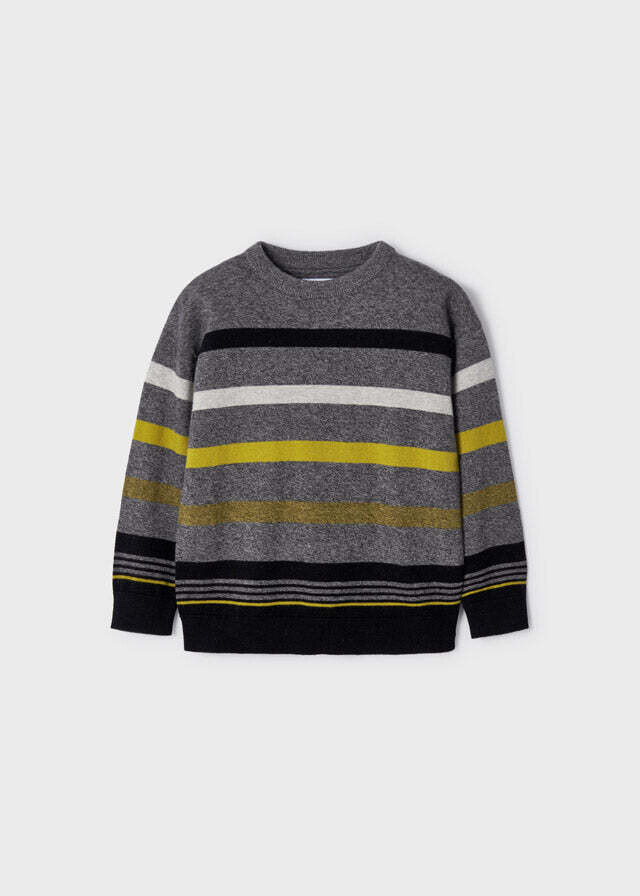 Mayoral 4391 Boy’s Long Sleeve Stripped Sweater – Fosil Vigore