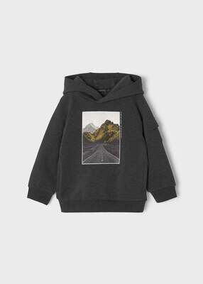 Mayoral 4452 Boy’s LS Mountain Hoodie /CARBONO