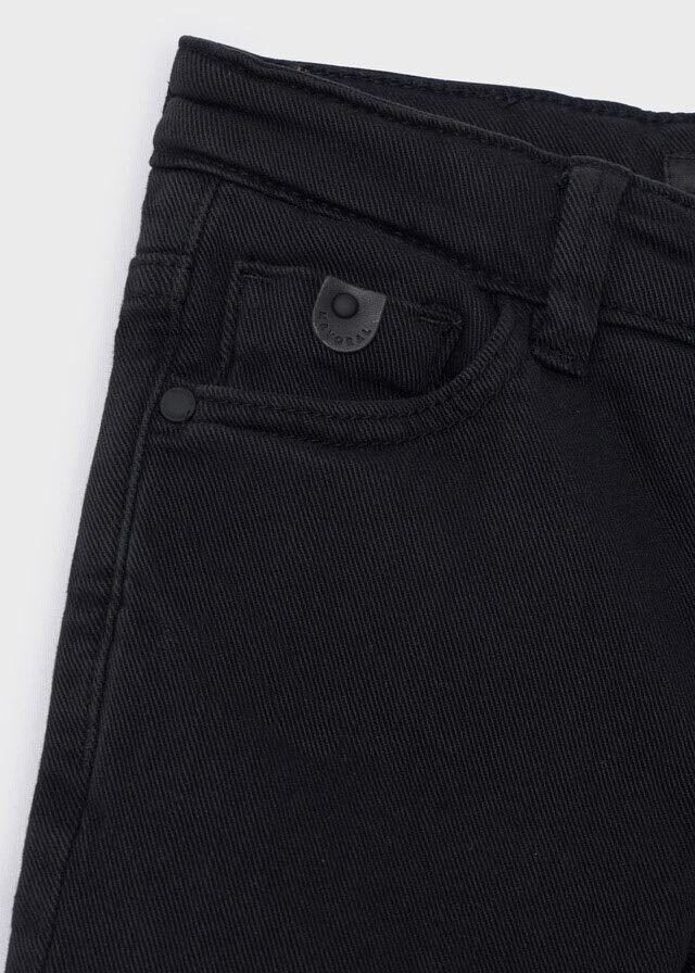 Mayoral 4583 Boy's Skinny Twill Denim Jeans w/ 5 Pockets – Negro