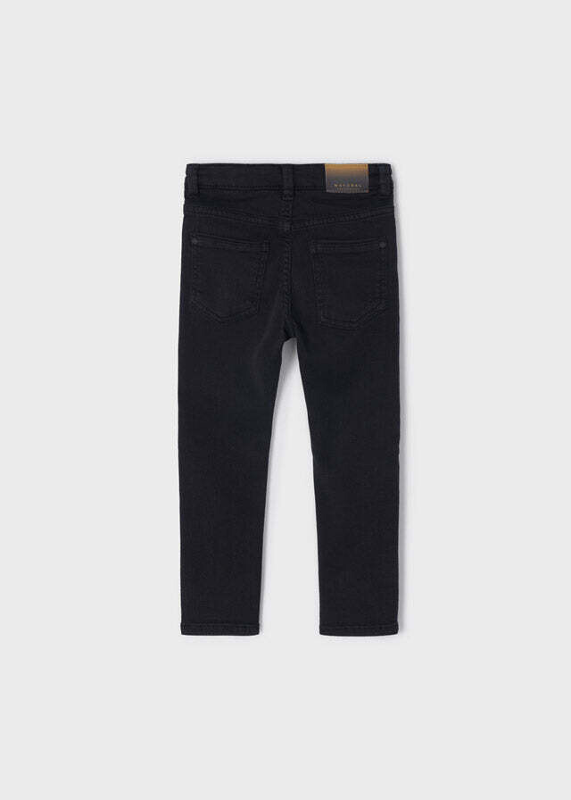 Mayoral 4583 Boy's Skinny Twill Denim Jeans w/ 5 Pockets – Negro
