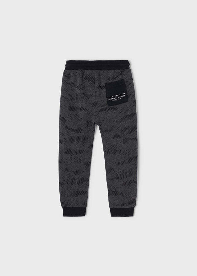 Mayoral 4589 Boy’s Printed Interlock Joggers – Negro