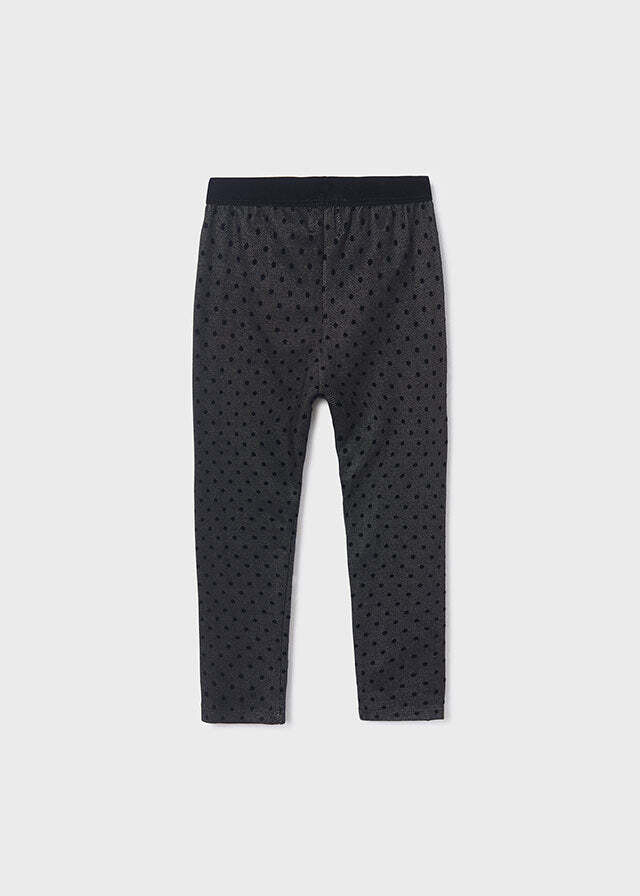 Mayoral 4760 Girls leggings with black polka dots