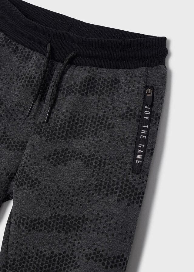 Mayoral 4589 Boy’s Printed Interlock Joggers – Negro