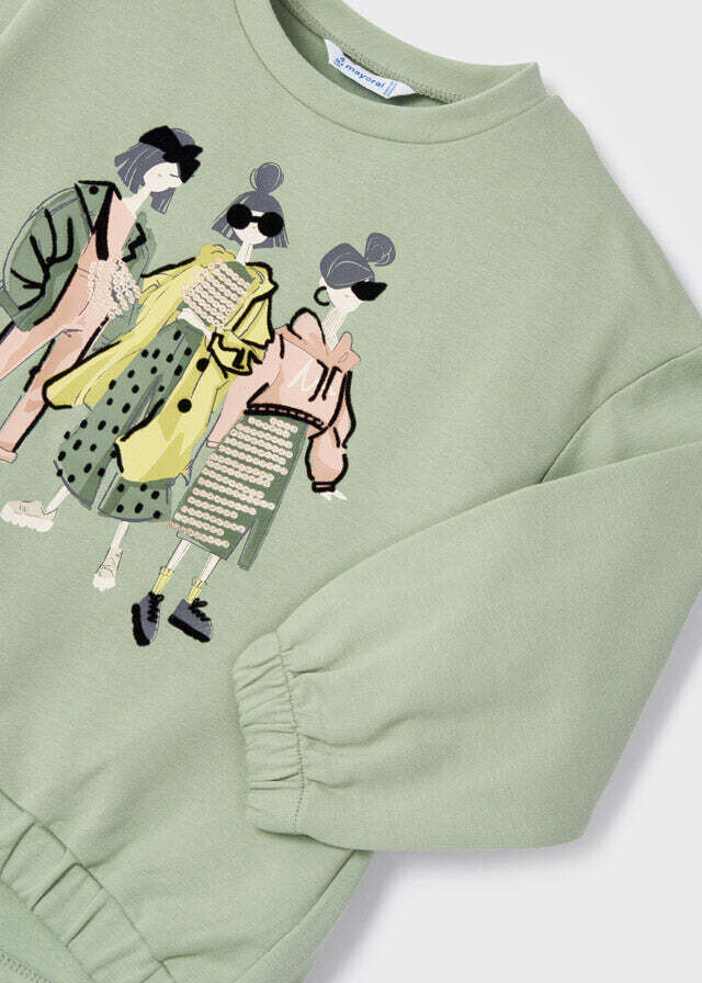 Mayoral 4772 Girl's Long Sleeve Sweater & Leggings Set 2PC – Menta