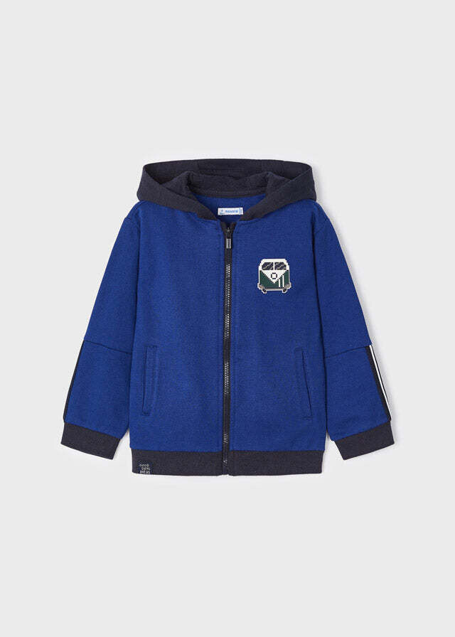 Mayoral 4845 3 Piece Set Blue Hoodie, Navy Jogger and White T-shirt