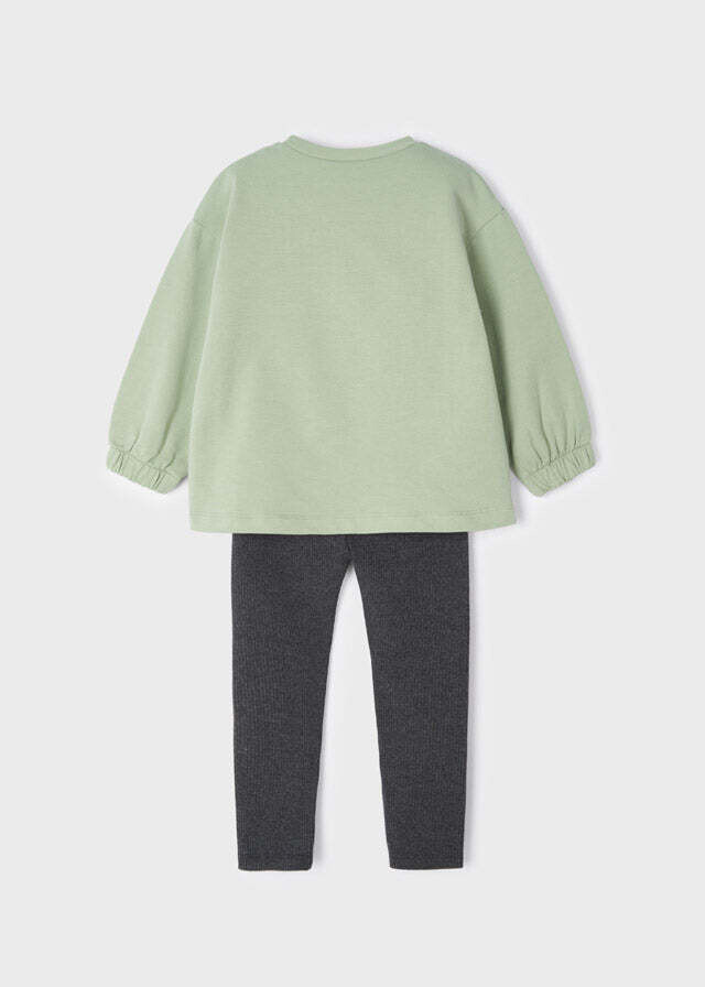 Mayoral 4772 Girl's Long Sleeve Sweater & Leggings Set 2PC – Menta