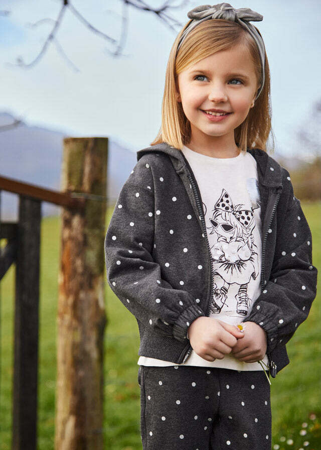 Mayoral 4856 Girl's Long Sleeve T-Shirt, Hoodie & Jogger Tracksuit Set 3PC