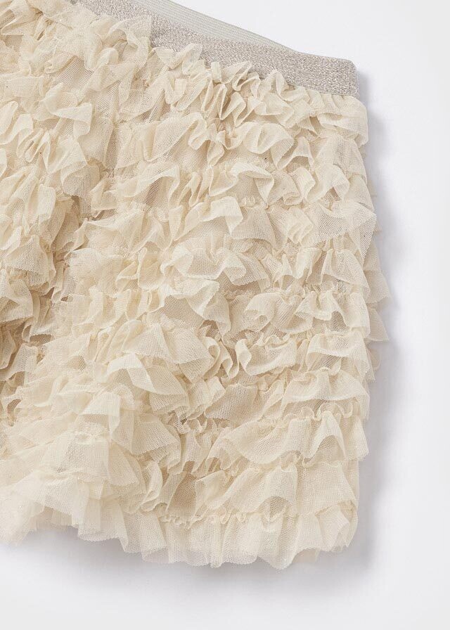 Mayoral 4945 Girl's Tulle Ruffle Skirt