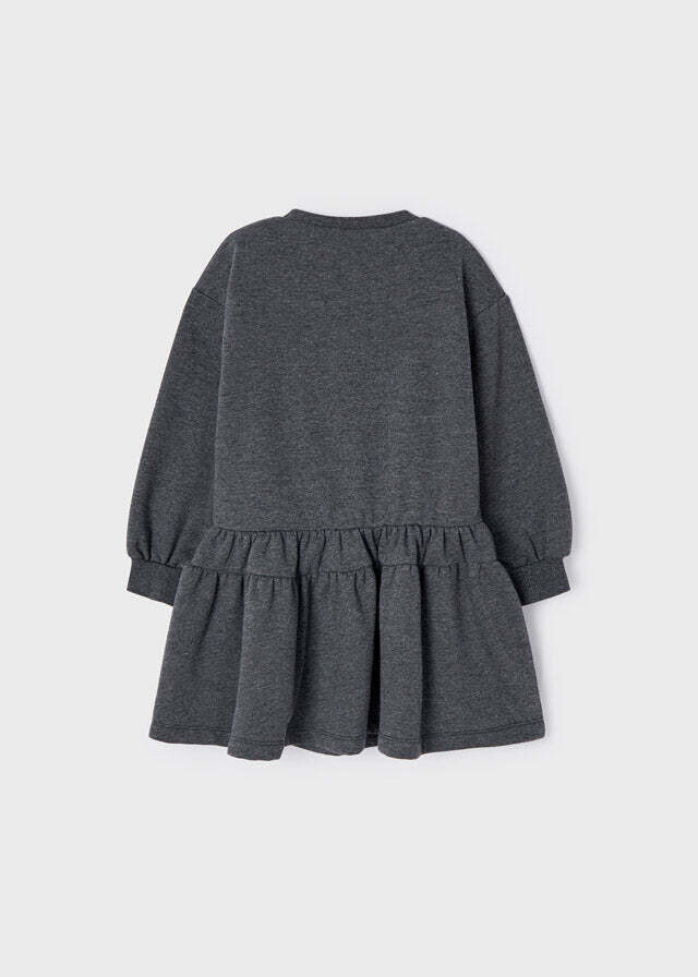 Mayoral 4973 Girl's Long Sleeve Cool Ruffle Sweater Dress