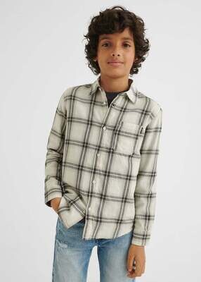 Mayoral 7166 Boy's LS Button Up Flannel Shirt /NATA