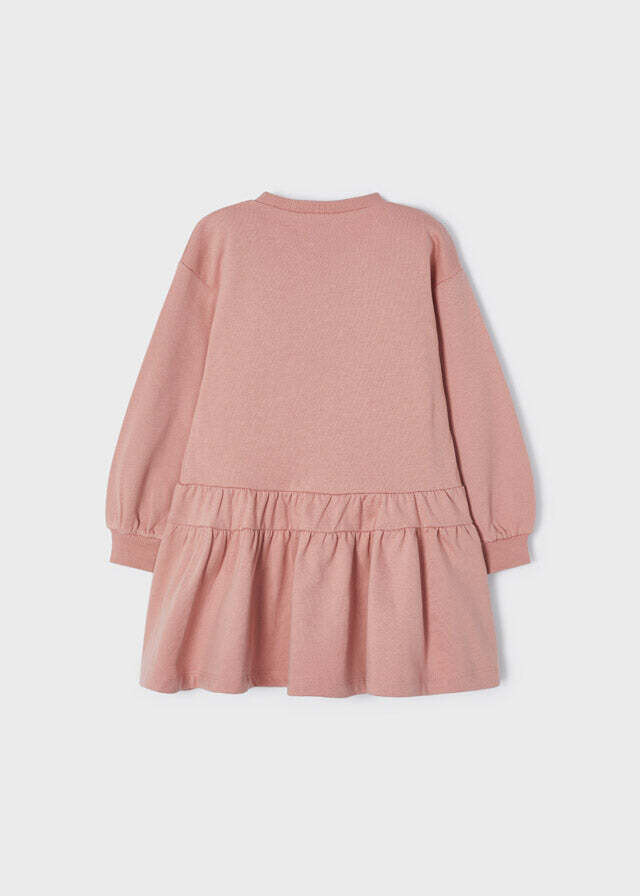 Mayoral 4973 Girl's Long Sleeve Cool Ruffle Sweater Dress