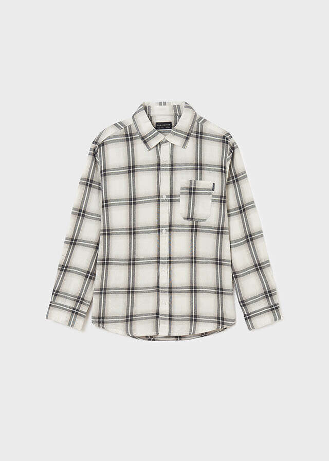 Mayoral 7166 Boy's LS Button Up Flannel Shirt /NATA