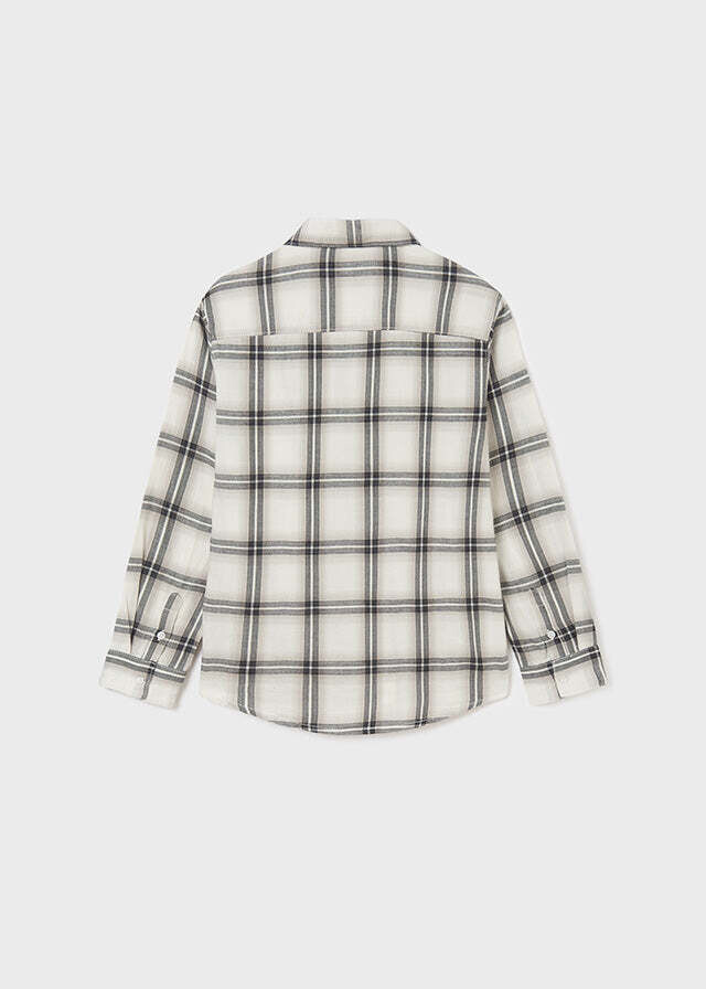 Mayoral 7166 Boy's Long Sleeve Button Up Flannel Shirt – Nata