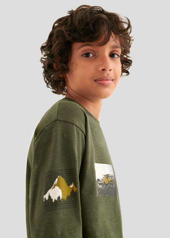 Nukutavake 7006 Boy's LS “Every Mountain Top…” T-Shirt w/ Pocket /LIQUEN