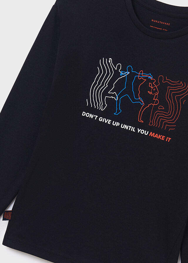 Nukutavake 7008 Boy's Long Sleeve ''Don't Give Up…'' T-Shirt