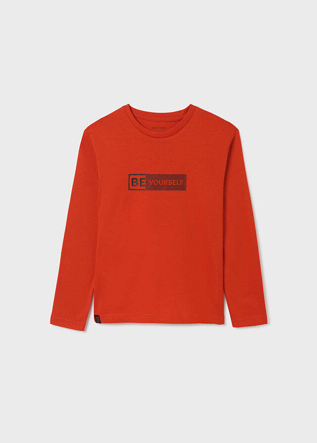 Nukutavake 842 Boy's Long Sleeve ''Be Yourself'' Basic T-Shirt