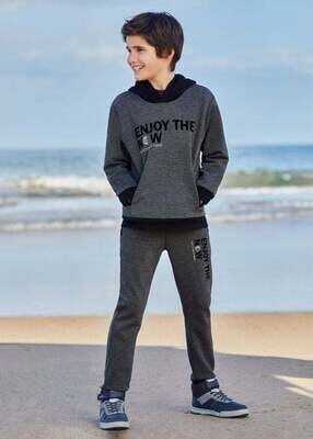 Nukutavake 7577 Boy's ''Enjoy the Now'' Joggers – Negro