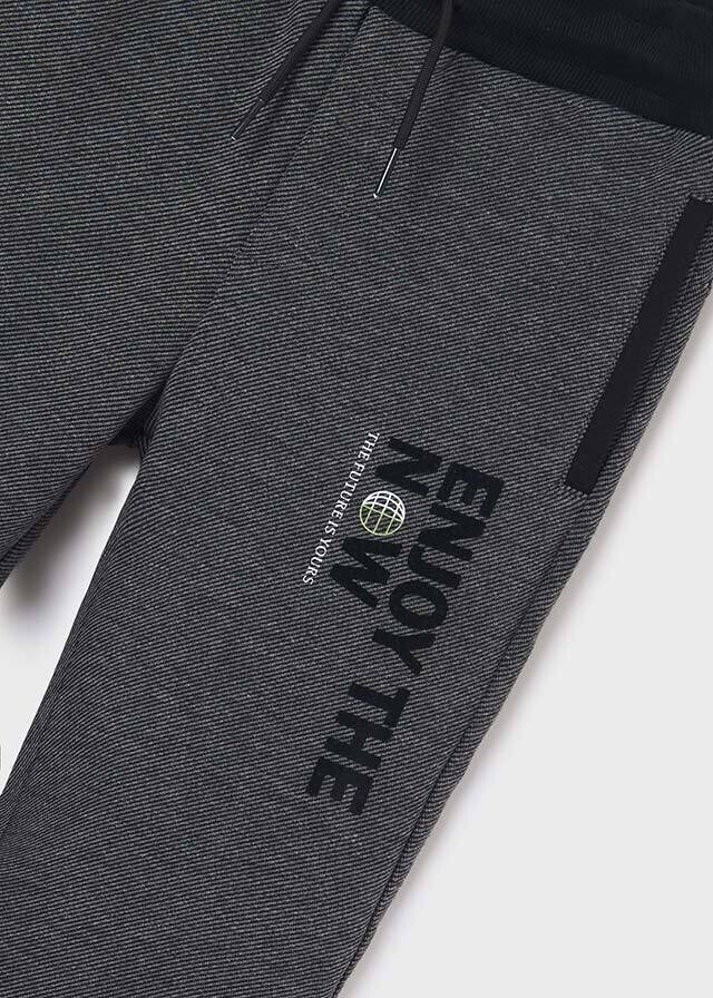 Nukutavake 7577 Boy's ''Enjoy the Now'' Joggers – Negro