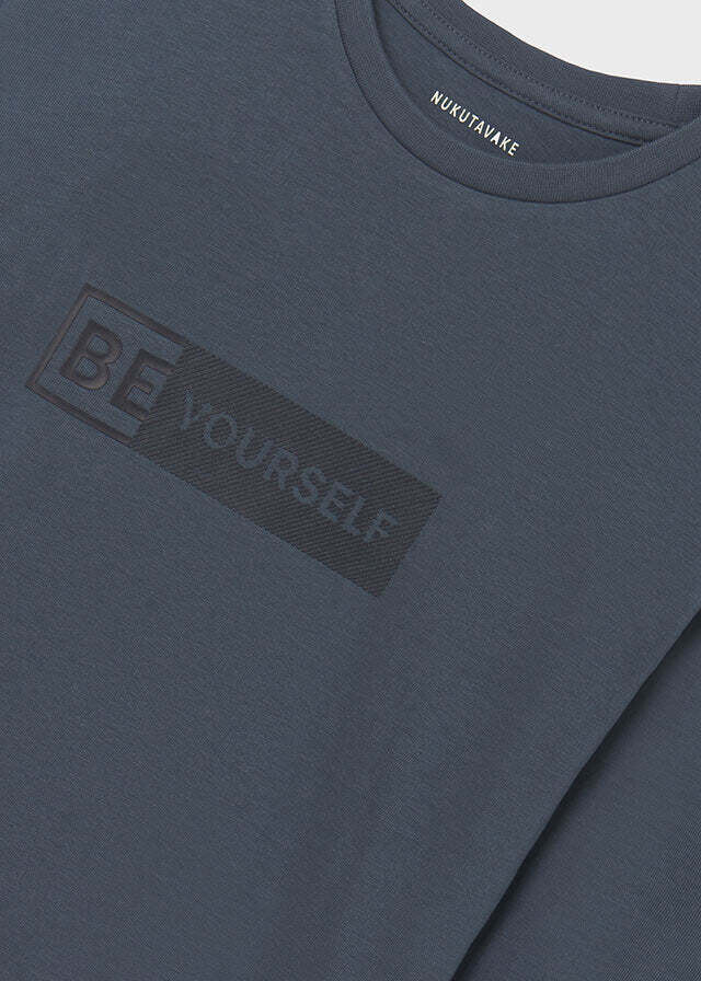 Nukutavake 842 Boy's Long Sleeve ''Be Yourself'' Basic T-Shirt