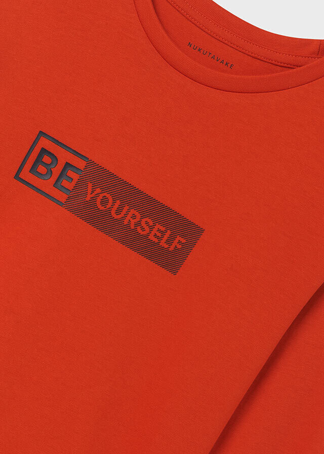 Nukutavake 842 Boy's Long Sleeve ''Be Yourself'' Basic T-Shirt