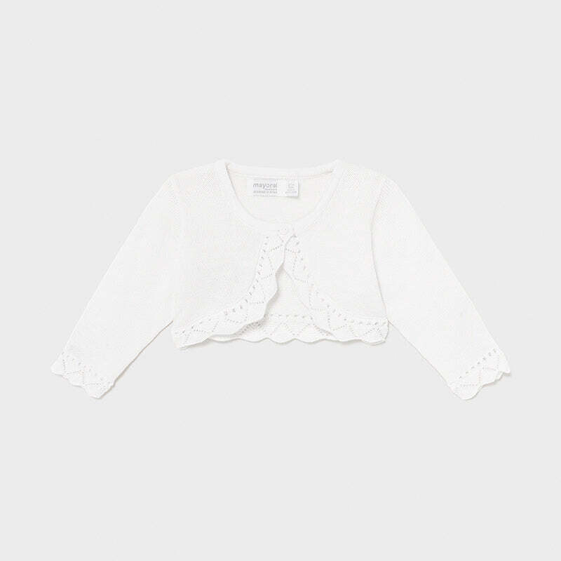 Mayoral 306 Baby Girl’s Bolero – Plata Lure