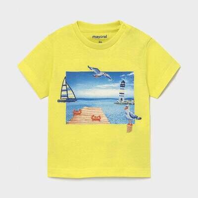 Mayoral 1009 Baby Boy’s T-Shirt Yellow & Pant Blue Set 2PC