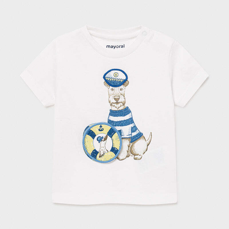 Mayoral 1007 Baby Boy’s 6M T-Shirt White & Jean Blue Set 2PC