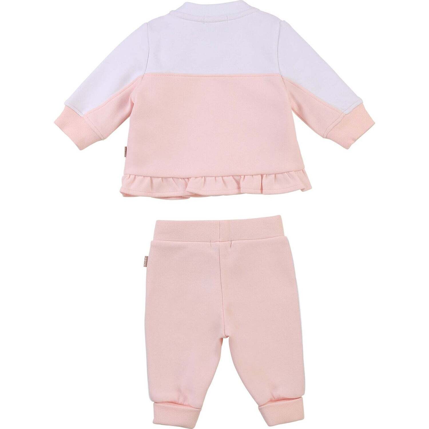 Hugo Boss J98315/S01 Baby Girl T-shirt, Jacket & Legging Pink/White Set