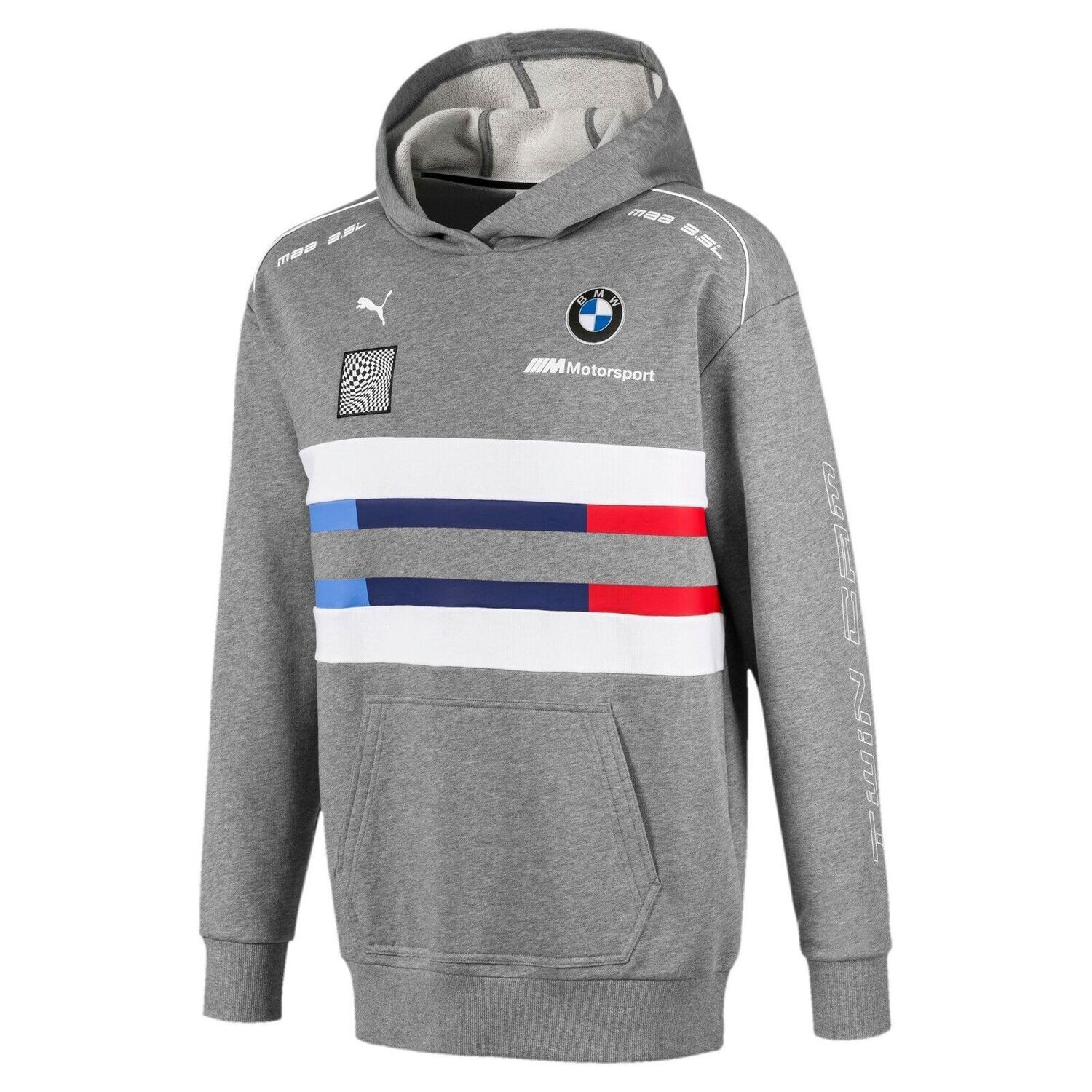 Puma 59518103 Men’s BMW MMS Street Midlayer Hoodie – Medium Gray Heather