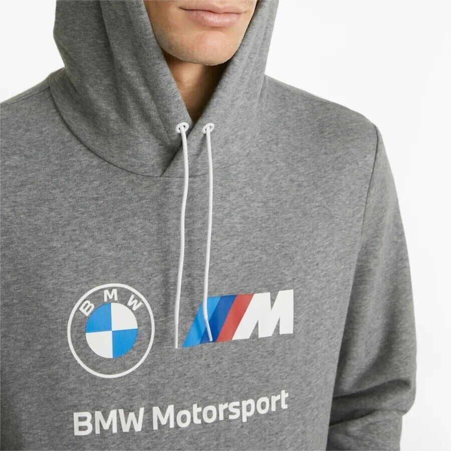 Puma 53225003 Men’s BMW MMS ESS Fleece Hoodie – Medium Gray Heather