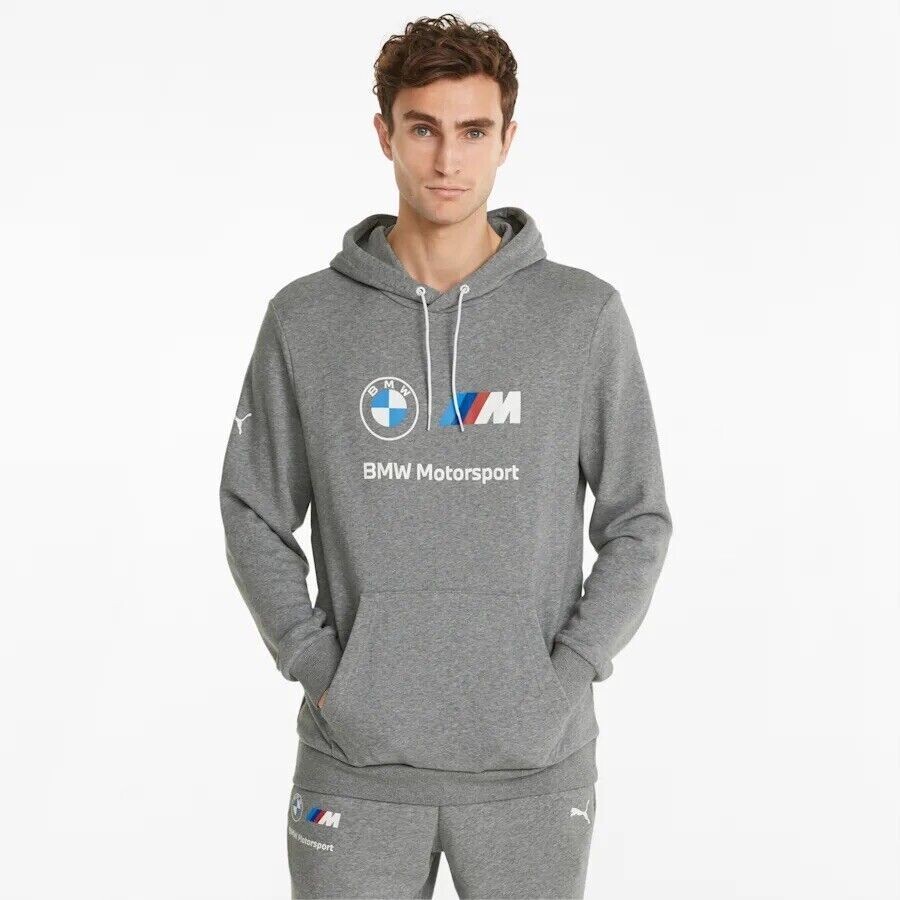 Puma 53225003 Men’s BMW MMS ESS Fleece Hoodie – Medium Gray Heather