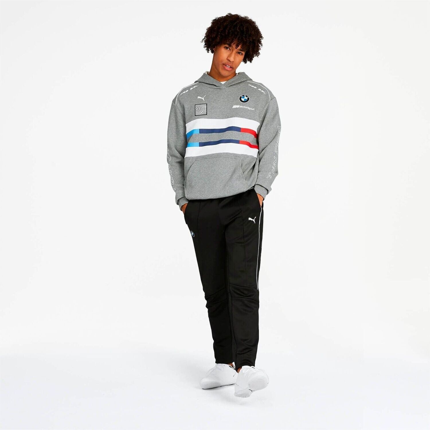 Puma 59518103 Men’s BMW MMS Street Midlayer Hoodie – Medium Gray Heather