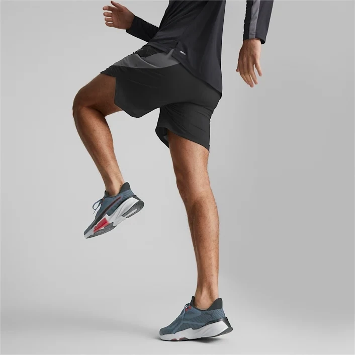 Puma 52213201 Men's Black and Grey Moisture Management Shorts