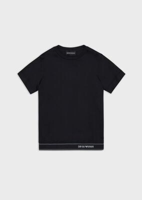 Armani 3R4TV6 1JUVZ Boy’s Short Sleeve T-Shirt w/ Elastic – Navy 6