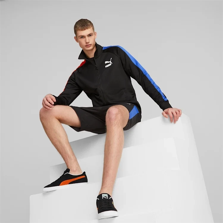 Puma 539484 56 Mens Black, Blue, & Orange Track Jacket