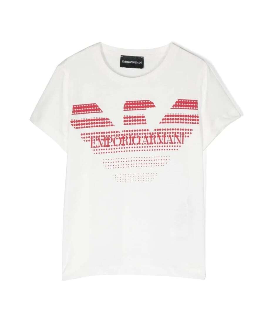 Armani 3R4DJ2 3J52Z Boy's Short Sleeve Logo Print T-Shirt