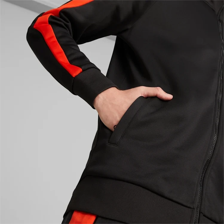 Puma 539484 56 Mens Black, Blue, & Orange Track Jacket