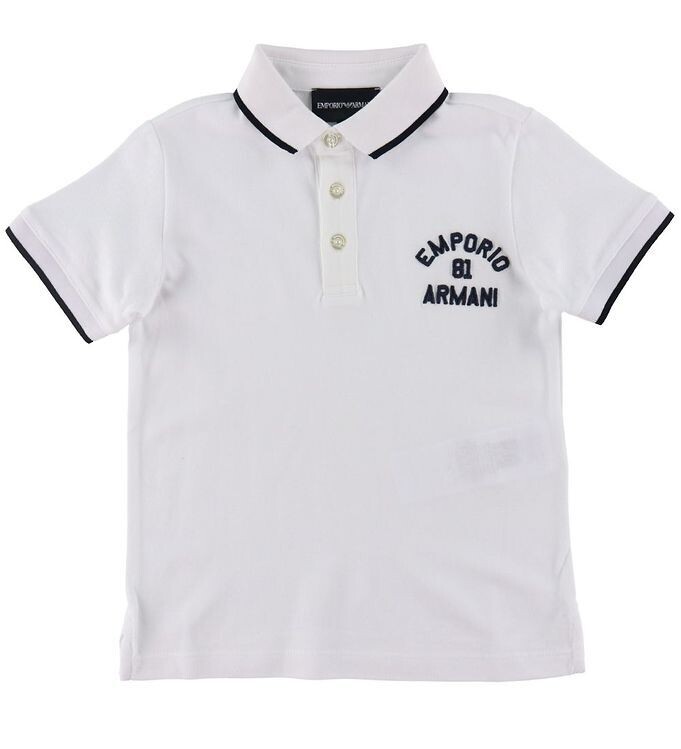 Armani 3R4FJ7 1JTKZ Boy's Short Sleeve EA Logo Detail Polo