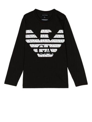 Emporio Armani 6L4TJ2 4J5KZ Black Ls Logo in the middle boys top