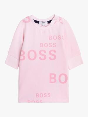 Hugo Boss J92062/44L Baby Girl Long Sleeve Dress Pink