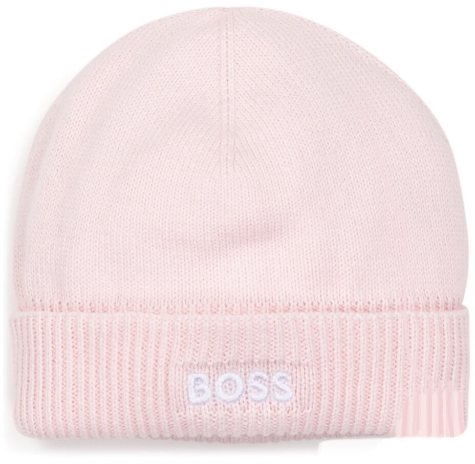 Hugo Boss J98368/44L Pink Baby Girl Hat & Sock Set