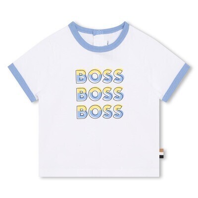 Hugo Boss J05A07 Baby Boy's SS BOSS Logo T-Shirt /WHITE