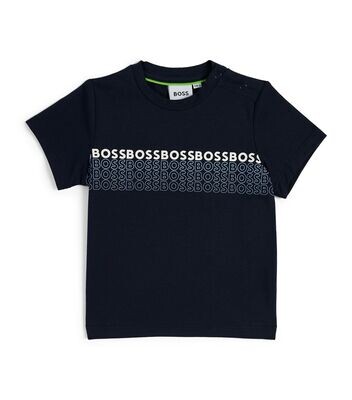 Hugo Boss J05A03 Baby Boy's SS Gradient Logo T-Shirt /NAVY