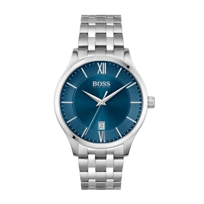 Hugo Boss 1513895 Blue Men's Elite Analog Stainless Steel Bracelet Watch