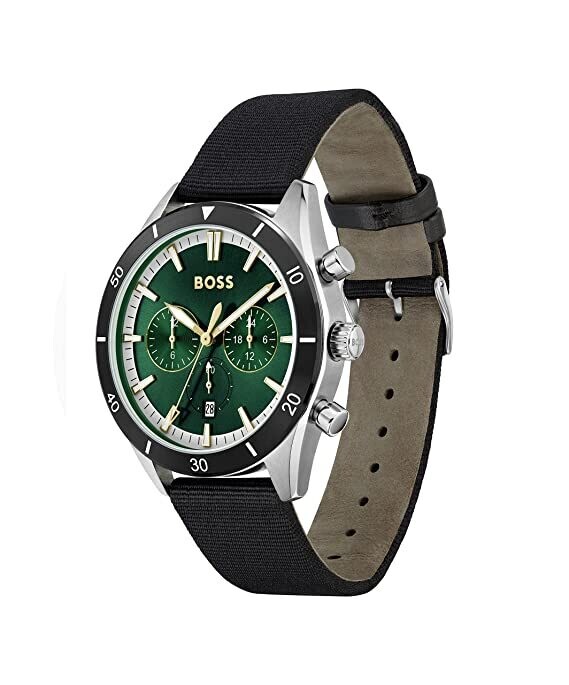 Hugo Boss 1513936 Santiago Analog Green Dial Men's Watch