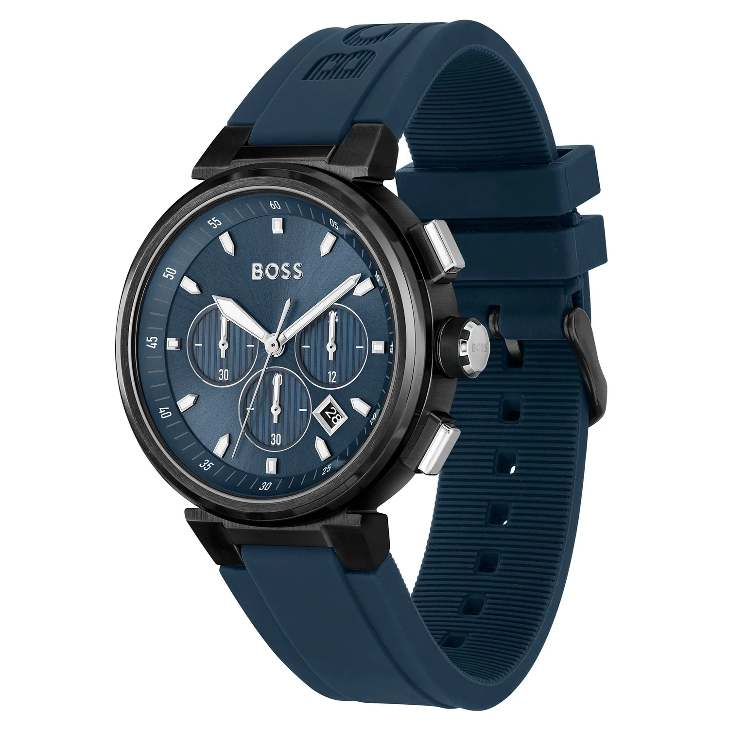 Hugo Boss 1513998 Men's One Blue Silicone Chronograph Watch