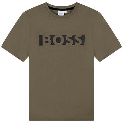 Hugo Boss J25N32/724 Boy’s Logo T-Shirt /ARMY GREEN