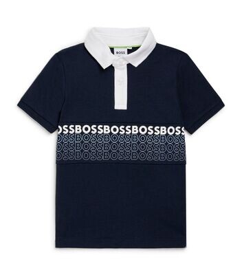Hugo Boss J25O31 Boy's Short Sleeve Mini Me Polo – Navy