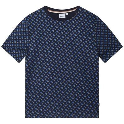 Hugo Boss J25O12 Boy's Short Sleeve HB Monogram T-Shirt