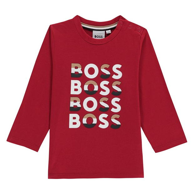 Hugo Boss J05948 Baby Boy’s LS T-Shirt/, Color: BLACK, Size: 12M